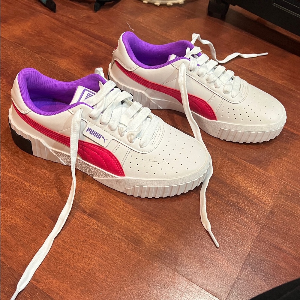 Women’s size 7 Puma Cali Chase Women's Shoes Puma White-Nrgy Rose - Picture 4 of 8